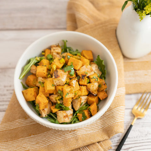 Grilled Chicken & Sweet Potato Salad with Chipotle Vinaigrette
