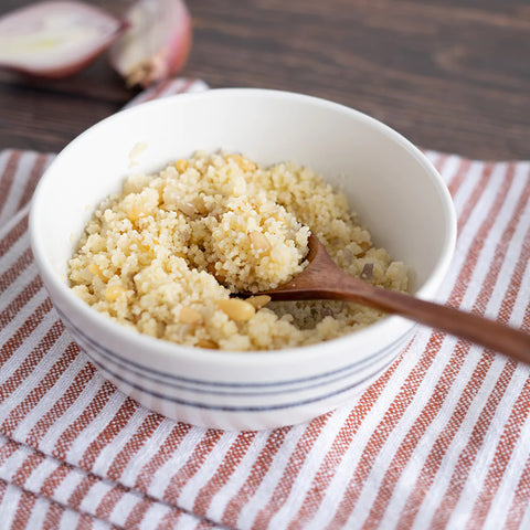 Couscous with Shallots & Pine Nuts - Stock Your Freezer