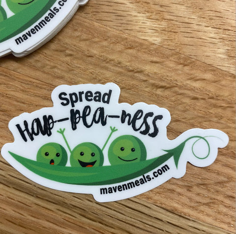 Spread Hap-pea-ness sticker!