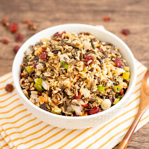 Wild Rice Pilaf with Hazelnuts & Dried Cranberries