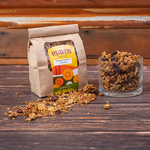 Orange Cranberry Granola with Crystallized Ginger